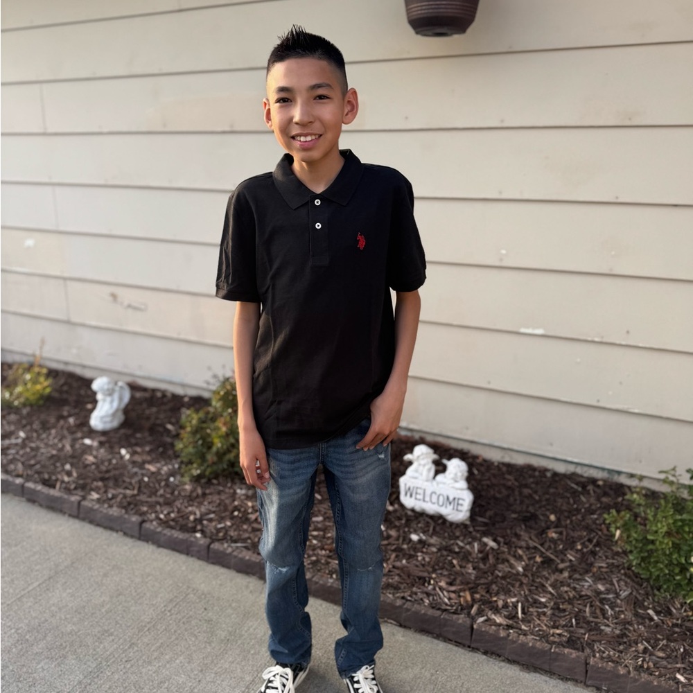 Black Polo Shirt for Kids